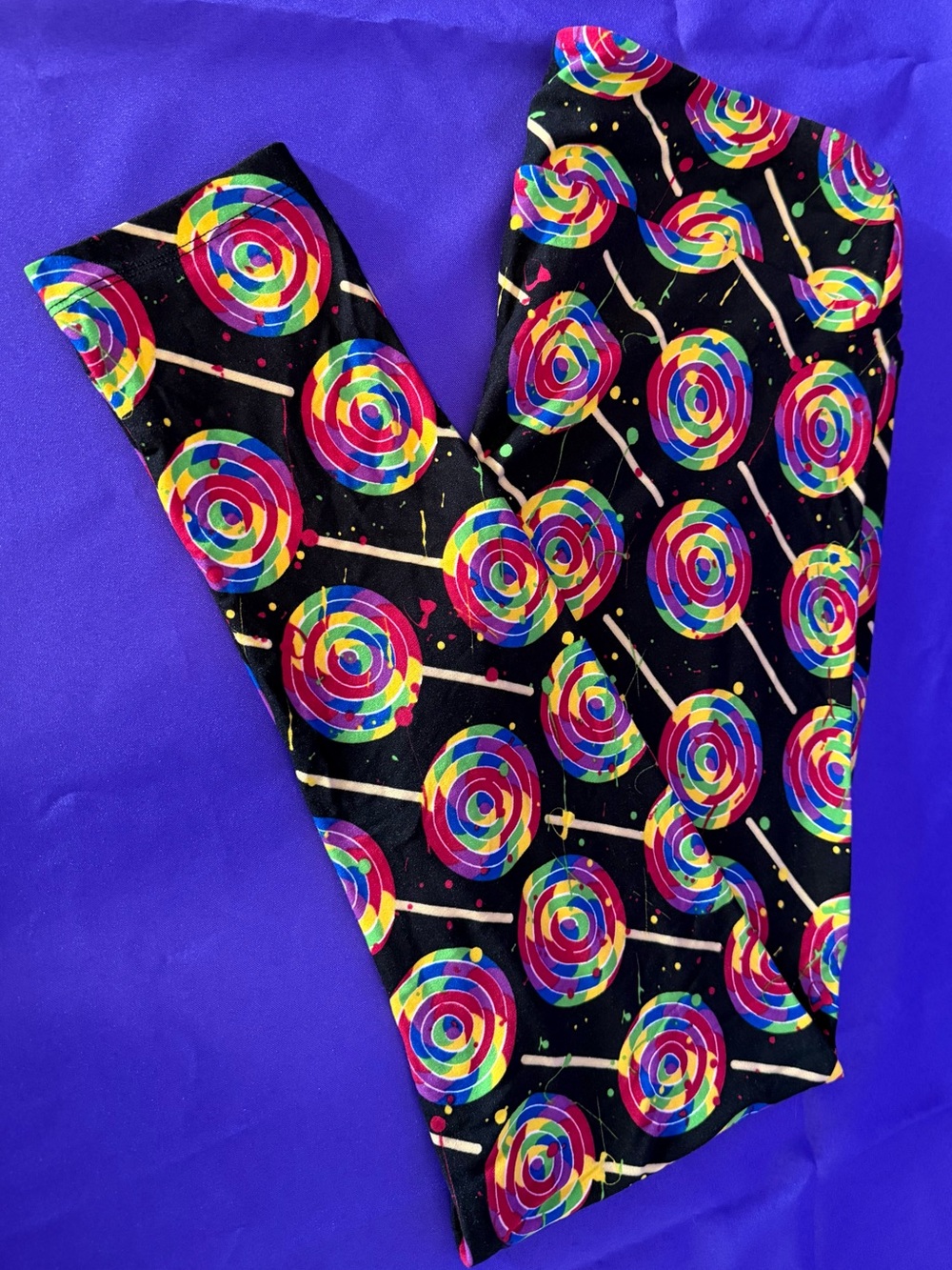 NWOT LuLaRoe Women’s Tall and Curvy TC Leggings Rainbow Lollipop Print